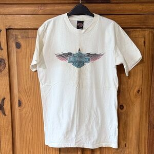 Harley-Davidson Cream Winged Logo Tee